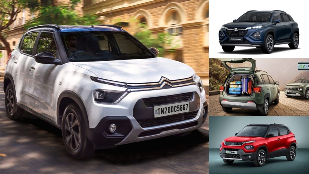 Most efficient CNG? Citroen C3 vs Tata Punch vs Hyundai Exter vs Maruti Fronx