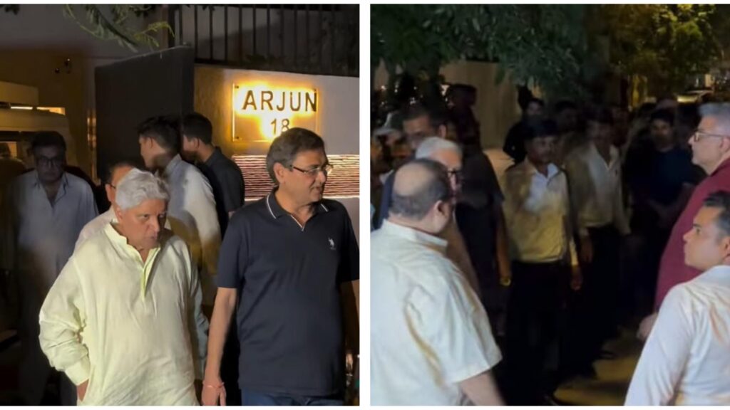Nirmal Kapoor dies: Javed Akhtar, Rajkumar Santoshi, Anshula Kapoor and more arrive to pay last respects | Bollywood