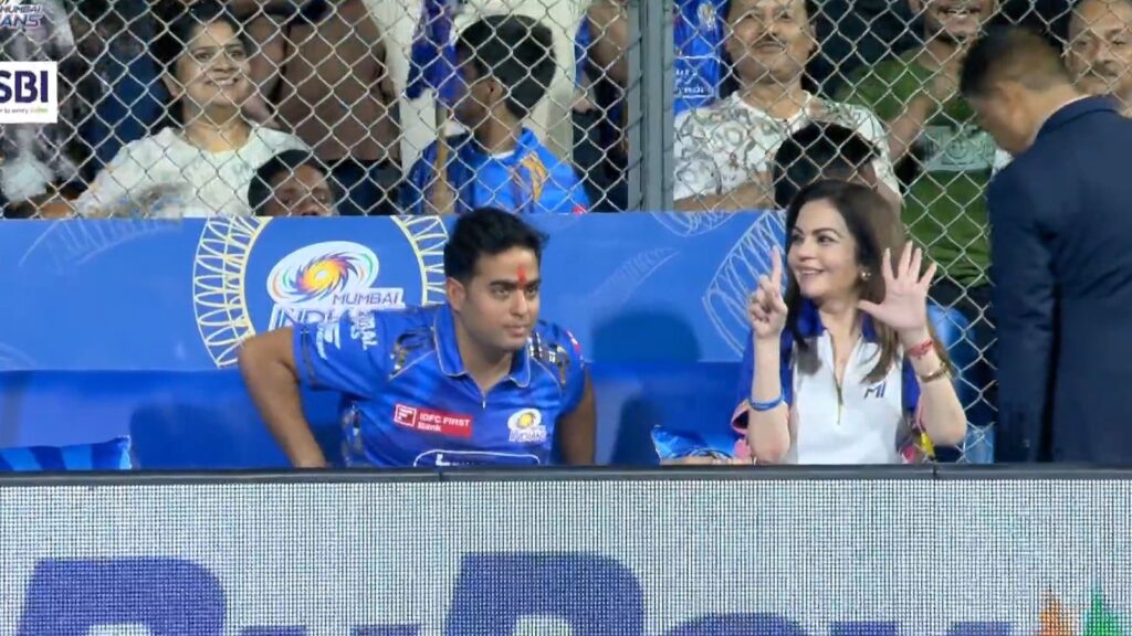 Nita Ambani’s ‘no.6’ signal breaks internet, fans speculate reasons as MI chase unprecedented 6th IPL title