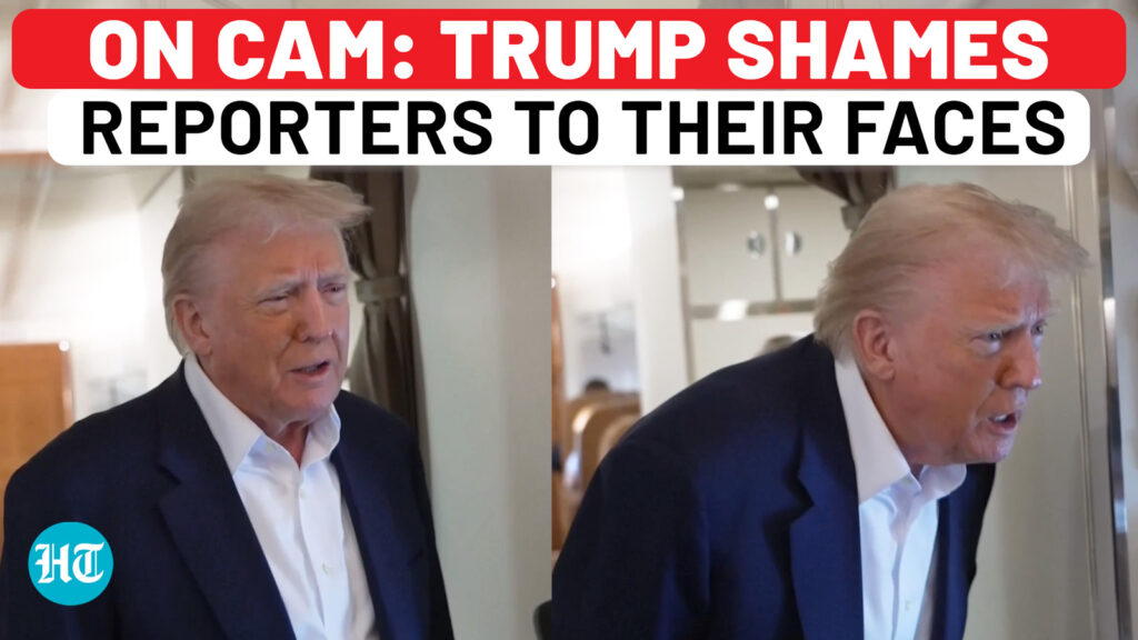 On cam: Trump on fire, shames multiple reporters to their faces on board plane – full briefing| USA