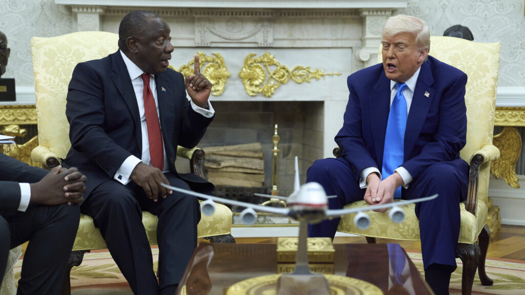 Photos: Trump mocked by Cyril Ramaphosa as WH meeting turns volatile; ‘Sorry I don’t have a plane to give you’