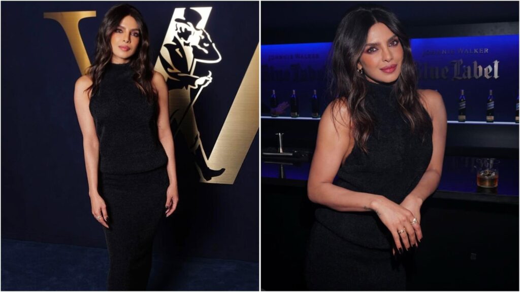 Priyanka Chopra goes full glam in shimmering black gown for a dinner event ahead of Met Gala 2025. See pics | Fashion Trends