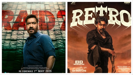 Retro, Hit 3, Raid 2 release: Ajay Devgn, Suriya exchange wishes despite clashing films
