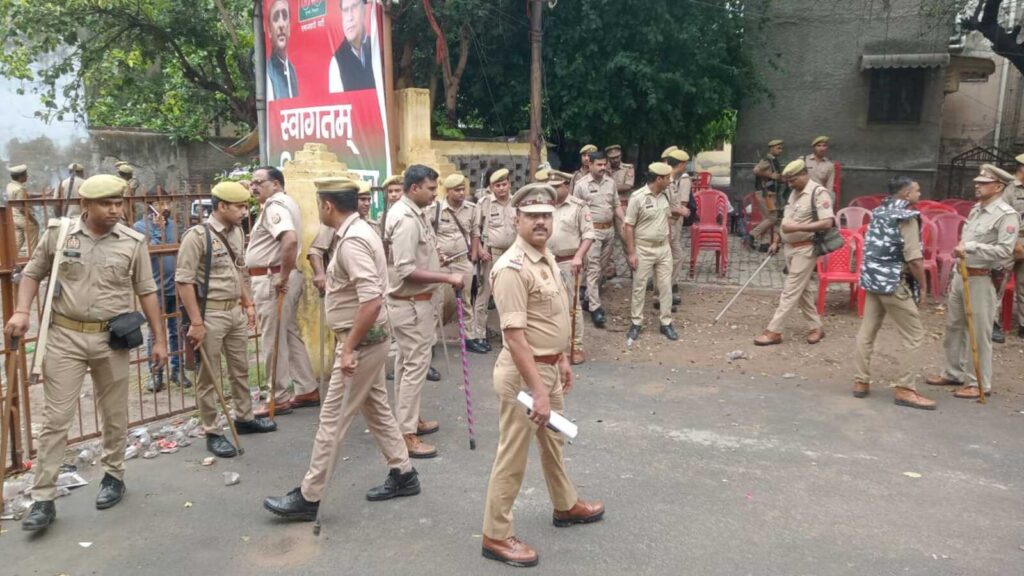 SP MP Ramji Lal Suman stopped from proceeding to Aligarh on Friday