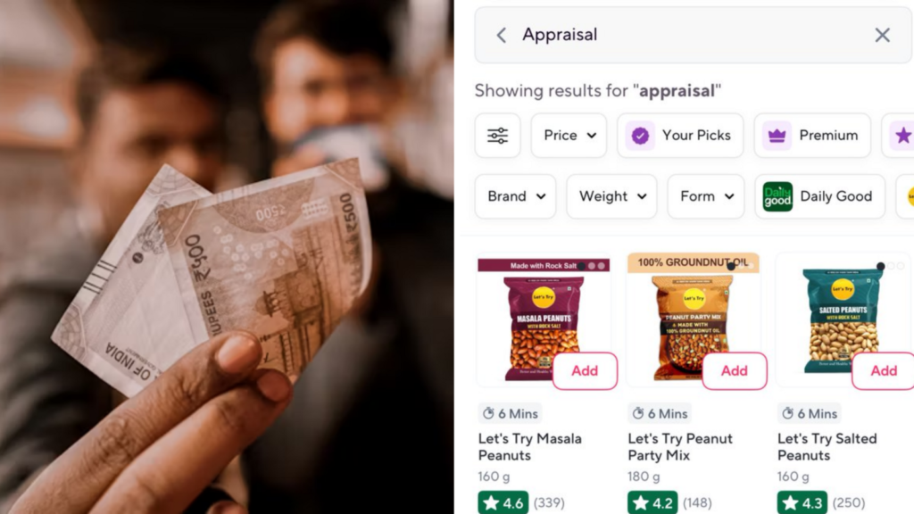 Search ‘appraisal’ on Zepto, Swiggy to get peanuts? Social media spots hilarious marketing gag | Trending