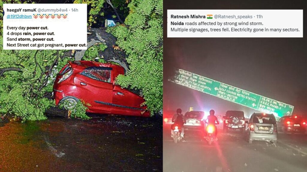 Storm fury in Delhi-NCR: Power cuts, toppled signages irk social media users