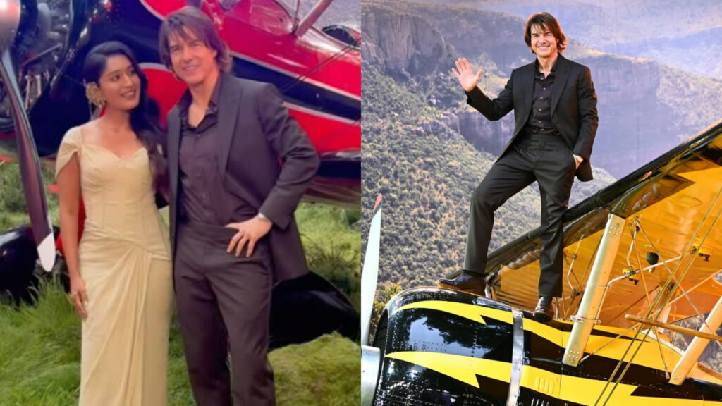 Tom Cruise and Indian content creator Niharika NM have a moment at the Mission: Impossible UK premiere; take a look