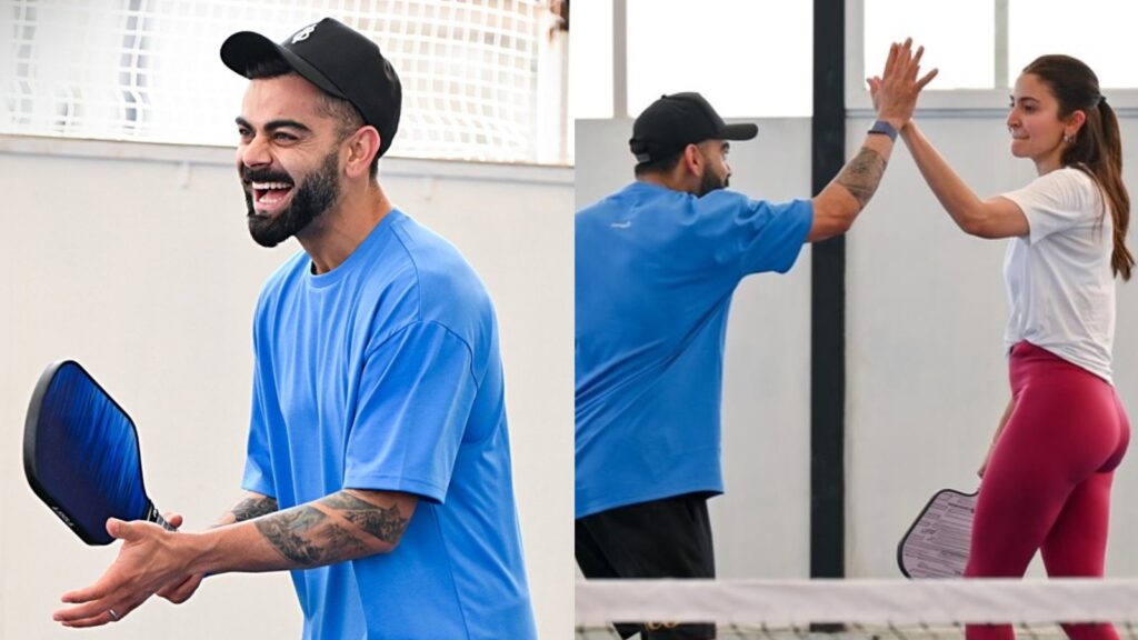 Virat Kohli teams up with Anushka Sharma for pickleball with RCB players; Netizens say ‘king and queen in the same team’