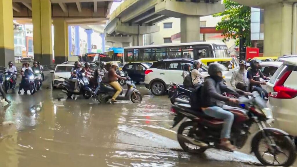 Waterlogged roads stall Bengaluru traffic; Home minister says ‘authorities on job’ | Bengaluru