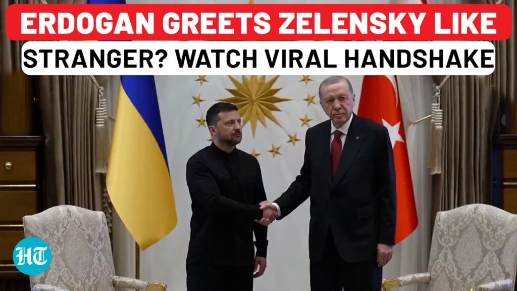 Zelensky & Erdogan’s tense moment caught on cam, no smiles before Russia-Ukraine peace talks